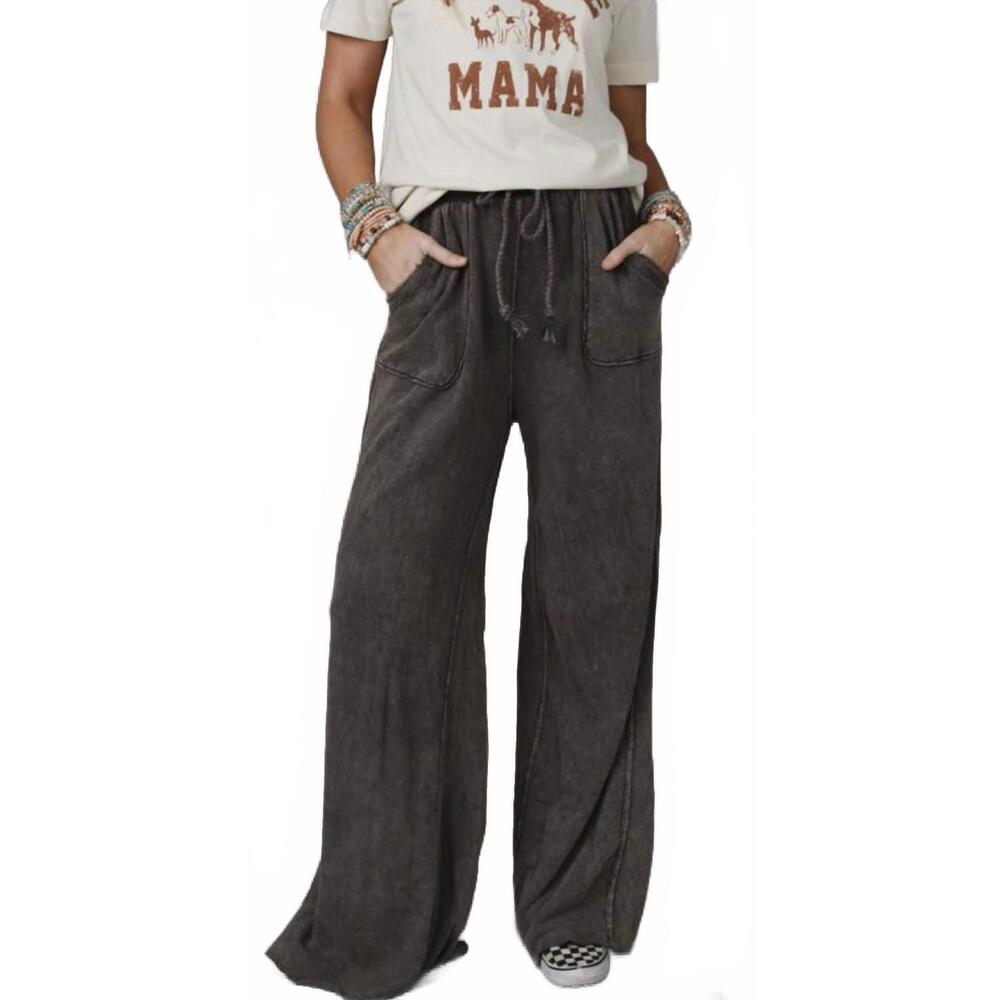 NEW THREE BIRD NEST relaxing robin wide leg pant in new black